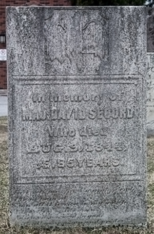 Major David Secord's headstone
